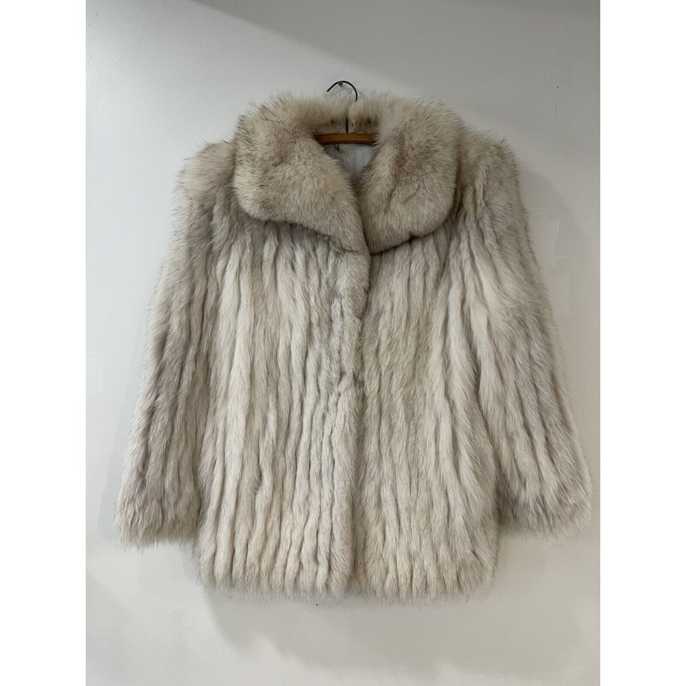 Gorgeous!! Vintage Blue Fox Fur‎ Coat 80's